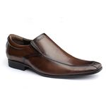 Sapato Social de Couro Masculino Francajel Prisma Marrom 