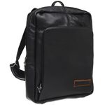 Mochila Gogowear 100% Couro Legitimo cor Preto Ref 2207