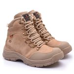 Bota EPI CA Tática Militar Gogowear 100% Couro ref Alfa cor Areia