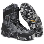 Bota EPI CA Tática Militar Gogowear 100% Couro ref Bope cor Camuflado Chumbo