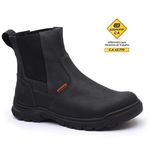 Bota Chelsea EPI CA Casual Gogowear 100% Couro ref Carbon cor Preto