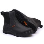 Bota Chelsea EPI CA Casual Gogowear 100% Couro ref Carbon cor Preto