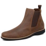 Bota Chelsea Casual Masculina Gogowear 100% Couro ref D120 cor Rustico Tostado