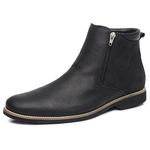 Bota Chelsea (com zíper) Casual Gogowear 100% Couro ref D125 cor Preto