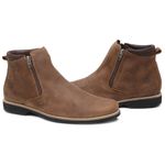 Bota Chelsea (com zíper) Casual Gogowear 100% Couro ref D125 cor Rústico Tostado