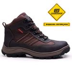 Bota Segurança Adventure EPI CA Gogowear 100% Couro ref Fall cor Café / NY 317