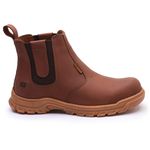 Bota Chelsea Casual Masculina Gogowear 100% Couro ref Forest cor Terra