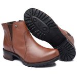 Bota Feminina em Couro Gogowear Maysa Havana