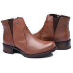 Bota Feminina em Couro Gogowear Maysa Havana