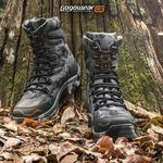 Bota Coturno Militar Epi CA Gogowear 100% Couro ref Bope cor Camuflado Chumbo