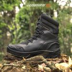 Bota EPI CA Tática Militar Gogowear 100% Couro ref Bope cor Preta