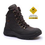 Bota EPI CA Tática Militar Gogowear 100% Couro ref Alfa cor Café