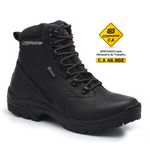 Bota EPI CA Tática Militar Resistente a Agua Gogowear 100% Couro ref Tracker cor Preto