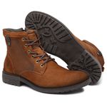 Bota Casual Masculina Gogowear 100% Couro ref Roos 19 cor Castor