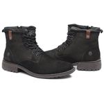 Bota Casual Masculina Gogowear 100% Couro ref Roos 19 cor Preto