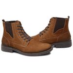 Bota Casual Masculina Gogowear 100% Couro ref Roos 21 cor Castor