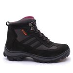 Bota Feminina Segurança EPI CA Gogowear 100% Couro ref Ruger cor Preto-A