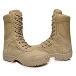 Bota Coturno Militar Gogowear Couro ref Stiger Nobuck Selva Bege Padrão EB.