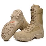 Bota Coturno Militar Gogowear Couro ref Stiger Nobuck Selva Bege Padrão EB.