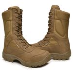 Bota Coturno Militar Gogowear Couro ref Stiger Nobuck Couro Coyote Padrão EB.