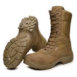 Bota Coturno Militar Gogowear Couro ref Stiger Nobuck Couro Coyote Padrão EB.