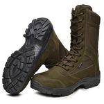 Bota Coturno Militar Gogowear Couro ref Stiger Nobuck Selva Oliva Padrão EB.