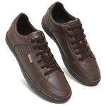 Sapato Casual Masculino Gogowear 100% Couro Strike 23-102 Marrom 