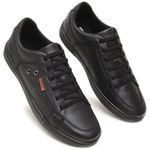 Sapato Casual Masculino Gogowear 100% Couro Strike 23-102 Preto