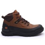 Bota Coturno Adventure Gogowear 100% Couro ref Tiger cor Preto c/ Café