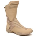 Bota Coturno Motociclista 100% Impermeável Gogowear 100% Couro ref Custom Walter Areia 