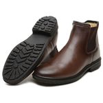 Bota Chelsea Masculina Gogowear 100% Couro ref West Mogno