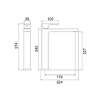 Misturador Monocomando para Lavatório Lorenlike Black 2877 B78 Lorenzetti Preto