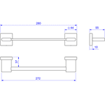 Porta Toalha Deca 2040 BL 33 NO 20CM