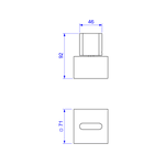 Acabamento para Registro de Gaveta Deca de 1 1/4" e 1 1/2" 4900.GL33.GD.RD