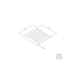 Escorredor Tramontina em Aço Inox com Acabamento Scotch Brite para Sobrepor na Canal Organizador 15x15 cm