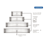 Escorredor de embutir Tramontina Aço Inox com Acabamento Scotch Brite 90x18 cm