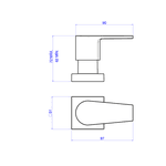 Acabamento para Registro Deca 1/2" e 3/4" com Mecanismo 1/2 Volta 4916.BL26.PQ.NO