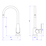 Misturador Deca Bica Movel Level - 2271.C26