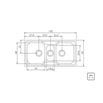 Cuba Tramontina Inox 100X50X18 93831/103