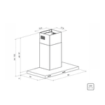 Coifa Inox Dritta 90CM 127V-TR. 95800/003