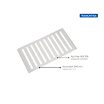 Escorredor Tramontina em Aço Inox com Acabamento Scotch Brite para Sobrepor no Canal Organizador 30x15 cm