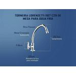 Torneira para cozinha bica móvel 1167 C29 cromada Lorenzetti