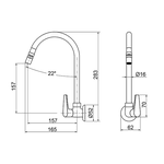 Torneira Lorenzetti p/Cozinha Bica Móvel Cromado 1168 C32 Lorenjoy