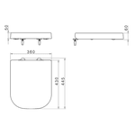 Assento Deca Quadratta/Piano Slow Close Branco AP.336.17