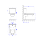 KIT Bacia DECA Caixa Acoplada Level KP.480.17