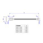 Ligação Flexível Deca Malha de Aço 40 cm