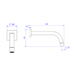 Torneira Deca para Parede Banheiro Tube Black Matte 1178.BL.TUB.MT