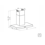 Coifa de Parede Tramontina Dritta Black 90 em Aço Inox com Pintura Automotiva Preta 220 V 90 cm