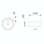 Cuba de Apoio 370mm com Mesa Optica CR37 Branco Roca A327B13000