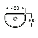 Cuba de Apoio 450x300mm Optica EE45 Branco Roca A327C10000